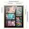 Natural Finish Collage Frame - Black Mat, 20 Frame Sizes to Choose From, UV Acrylic, Wall Hanging Hardware, Vertical or Horizontal Display
